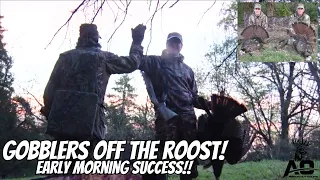 Kentucky Turkey Hunting! DOUBLE off the ROOST! The KEY to SUCCESS!