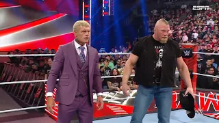 Brock Lesnar se une a Cody Rhodes contra Roman Reigns y Solo Sikoa - WWE RAW 3 de Abril 2023 Español