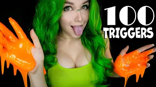 ASMR SLIME 🌈 100 TRIGGERS in 4 MINUTES 💚