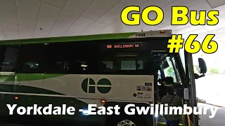 4K GO Bus 66 Ride from Yorkdale Bus Terminal to East Gwillimbury GO (Duration 57min)