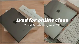 Ipad 8th generation unboxing in 2021| Ipad unboxing aesthetic Philippines #onlineclass #studyvlogph