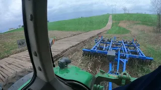 Somebody layed down a wooden road through our field