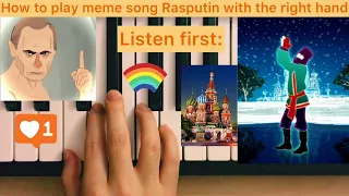 How to play Ra Ra Rasputin popular TikTok meme song by Boney M on the piano keyboard easy tutorial