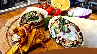 Veganer Gyros Wrap vom Feinsten! Blitzschnell zubereitet und einfach nur grandios Lecker!