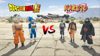 Goku & Vegeta vs Naruto, Kakashi & Itachi in GTA 5. Who will win?