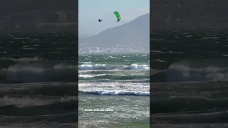 Double loop on15m lines!? 🤯🔥 #shorts  #kitesurfing