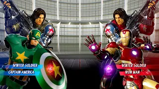 Winter Soldier & Captain America Vs Winter Soldier & Ironman [Hard AI] | Marvel vs Capcom: Infinite