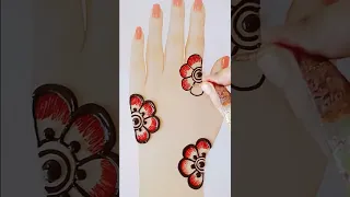 3 flower henna mehndi design / Trick mehndi design #shorts #mehndi #henna #viral #trending