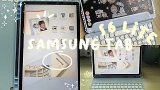 unboxing | samsung tab s6 lite & accessories ☁️🧸