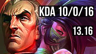 SWAIN vs AKALI (MID) | 10/0/16, 3.2M mastery, 1500+ games, Legendary | KR Diamond | 13.16