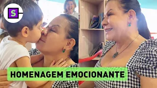 Mãe de Marilia Mendonça chora ao receber homenagem de Dia das Mães do filho da cantora