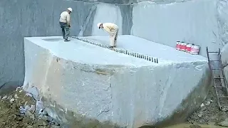 Amazing Fastest Stone Splitting Technique - Incredible Modern Granite Mining Machines Technology ▶2
