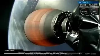 SpaceX CRS-8 Dragon launch and historic Falcon 9 first stage landing