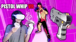 Playing the NEW Pistol Whip VR Update with a Broken Hand | Quest 2 Gameplay