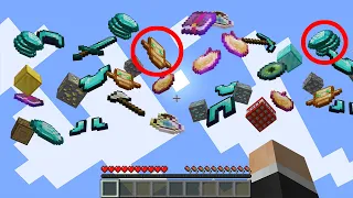 Beating Minecraft but with RANDOM loot falling from the sky...