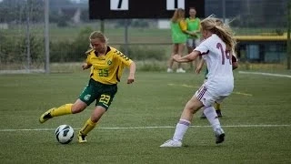 WU-15 Lietuva 7:1 Latvija: įvarčiai (merginų Baltijos taurė 2014-06-06)