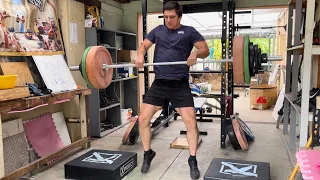 Squat everyday Day 1491: Power Clean 125kg (PR) after snatch