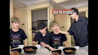 [Eng sub] When brother-in-law is hungry for slaps 😍😂 || Li jiahua & Lai jiaxin