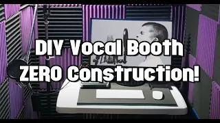 DIY Vocal Sound Booth - Voice Over - ZERO Construction Using Foam Board & Duct Tape