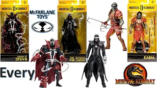 Every McFarlane Toys Mortal Kombat 11 Comparison List Action Figures Nightwolf commando spawn baraka