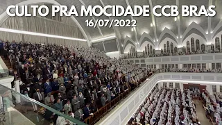 CULTO PRA MOCIDADE CCB BRÁS 16/07/22 BUSCA DE DONS SILVANO DE LEME HINO 17 O SENHOR, VEM VISITAR ME