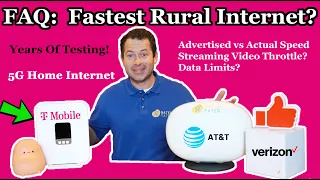 ✅ Fastest Rural Internet? AT&T Verizon T-Mobile 5G Cellular Home Internet Speed Comparison - FAQ #7