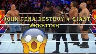 john cena destroys 4 giant wrestlers |  john cena defeated 4 monsters | cena done the impossible