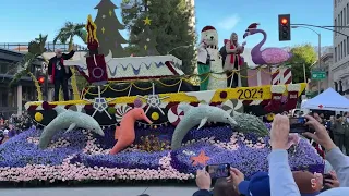 Rose Parade Pasadena 2024. Tournament of Roses 2024. 4K Video