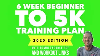 6 Week 'Beginner to 5k' Training Plan (2021 update - downloadable pdf)