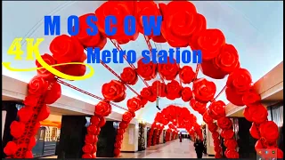 Moscow Metro #congratulates all #women on #International Women's day 8 March Trubnaya metro station