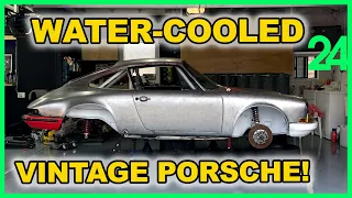 Water Cooled Vintage Porsche 911 Coolant Pipes Through The Tunnel Subaru EZ30R | Blasphemy Build 24