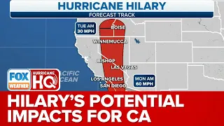 NWS: Southern CA Faces Threats of Damaging Winds, Flash Flooding, Landslides From Hilary's Impacts