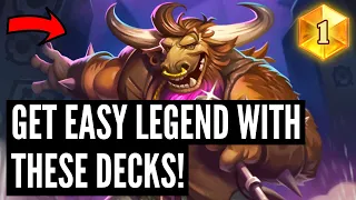 The 5 BEST Hearthstone DECKS to get LEGEND in Standard and Wild since the NERFS!