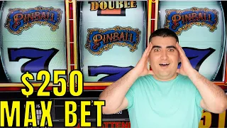 $250 Max Bet New PINBALL Slot BIG HANDPAY JACKPOT