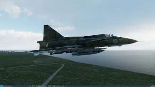 DCS Viggen Training Sortie  - Low level CCIP strike