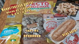 Министерская диета! 6~й, 7~й дни! Торт из пряников! Ржаной хлеб....