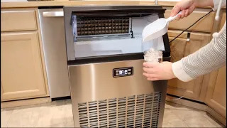 FREE VILLAGE Ice Maker Commercial Ice Machine Self Clean Review | 105 Cubes per Round 200lbs