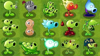 All Pea Plants Power-Up! in Plants Vs Zombies 2