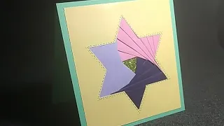 How to make iris folding Star/  Iris folding cards/ Reyyan's Creation