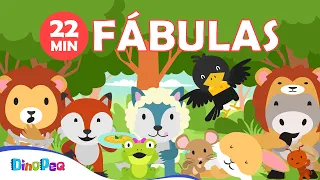 FÁBULAS Y CUENTOS para niños 🐜🦊🦁🐰🐺| +RECOPILACIÓN | Cuentos para dormir | DinoPeq 🦖