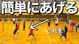 【volleyball】Women's libero easily receive men's spikes