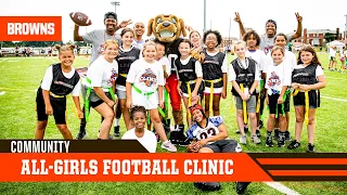 Browns partner with Women's Football Alliance for a free all-girls Football Clinic