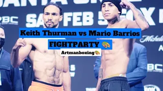 Keith Thurman vs Mario Barrios Full fight Party