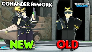 New And Old Commander Firerate Buff Differences | TDS (Roblox)