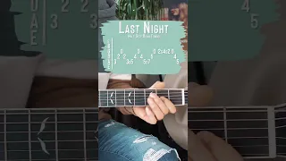 Last Night Morgan Wallen Guitar Tutorial // Last Night Guitar Lesson #shorts