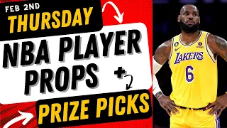 My TOP 4 NBA Prop Picks Today 2/2 | NBA Prize Picks Today Feb 2nd | NBA Best Bets 2/2