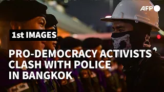 Thai pro-democracy protesters clash with police | AFP