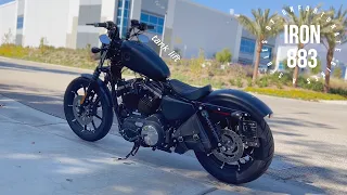 Sportster Iron 883 Tank Lift with Coil and Key Relocation [DK Customs Kit]