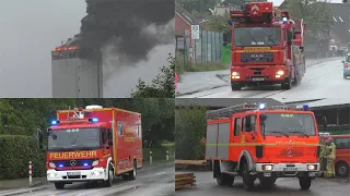 [Großbrand in 38 Metern Höhe] Einsatzfahrten zum Silobrand in Brunstorf (Kreis RZ)