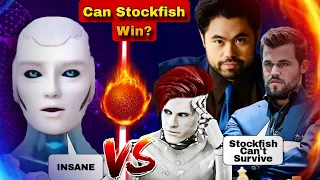 Stockfish Sacrificed His Rook Against Magnus+Hikaru Team and Played with AlphaZero | Chess Strategy